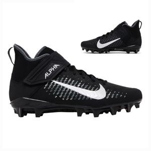 Nike Alpha Menace Pro 2 Black Varsity Football Cleats AQ8154-001 Sz 9